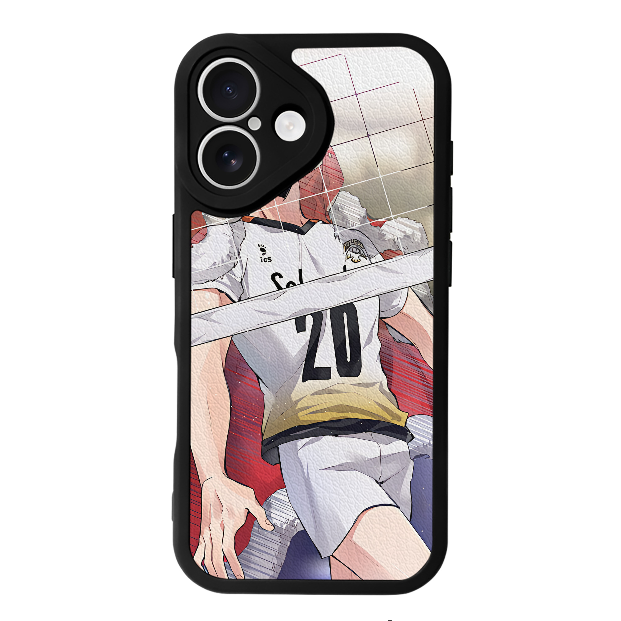 （画像用） ハイキュー!! Haikyu!! 【iPhone 16シリーズ対応】シリコンスマホケース（レザー調） 材質：シリコン